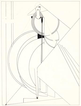 THELMA TERRELL (1910-1993) Two Art Deco fashion illustrations.
